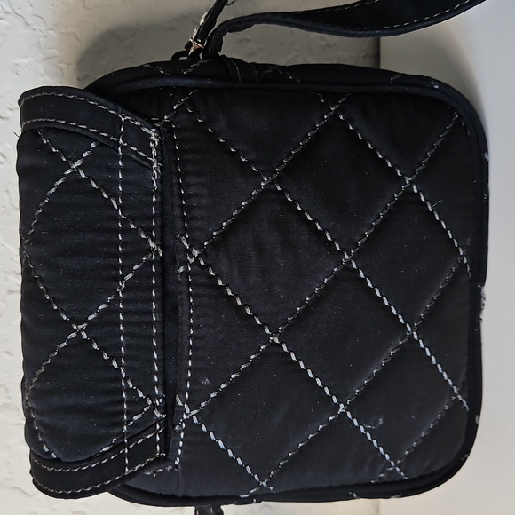 Vera Bradley Mini Hipster Black Quilted Crossbody Bag - Picture 6 of 16